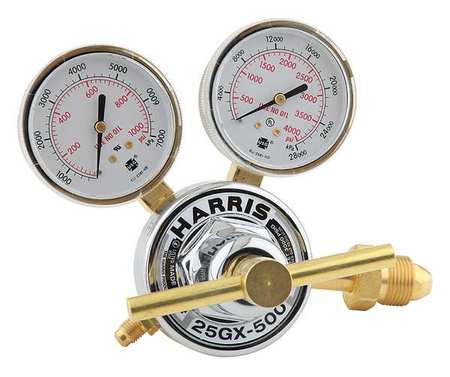 HARRIS Specialty Gas Regulator, Single Stage, 500 psi, Use With: Argon, Helium, Nitrogen KH1111