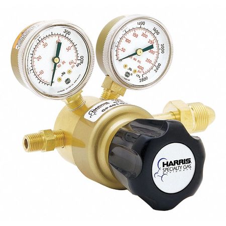 Harris Specialty Gas Regulator, Single Stage, CGA-350, 0 to 125 psi, Use With: Hydrogen, Methane KH1113