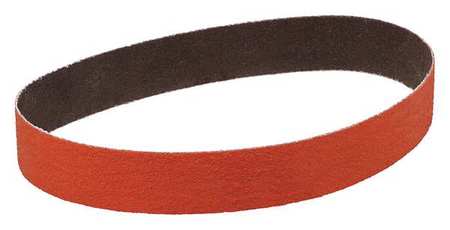 3M CUBITRON Sanding Belt, Coated, 1 in W, 11 in L, 80 Grit, Medium, Ceramic, 984F, Maroon 60440268328
