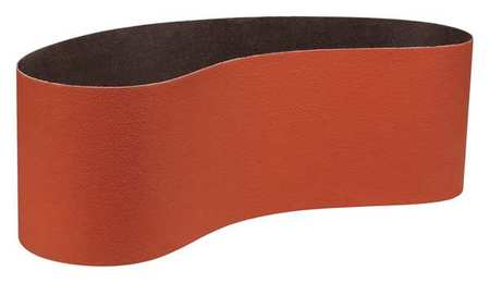 3M CUBITRON Sanding Belt, Coated, 6 in W, 48 in L, 36 Grit, Extra Coarse, Ceramic, 984F, Maroon 7100076951