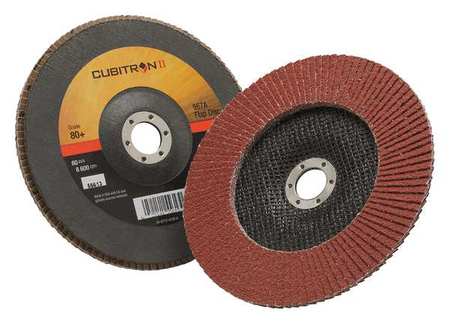 3M CUBITRON Flap Disc, T27, 7in. x 7/8in., 80 60440273484