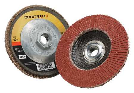 3M CUBITRON Flap Disc, T29, 4-1/2in. x 5/8-11, 40 7100049935
