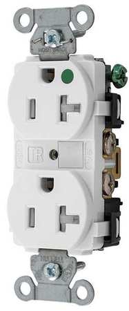 Hubbell 20A Duplex Receptacle 125VAC 5-20R WH 8300WTRA