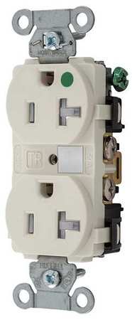 HUBBELL 20A Duplex Receptacle 125VAC 5-20R Almond 8300LATRA