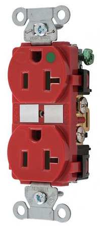 HUBBELL 20A Duplex Receptacle 125VAC 5-20R RD 8300RED