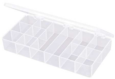 FLAMBEAU Compartment Box with 12 compartments, Plastic, 1 3/8 in H x 4 in W T201