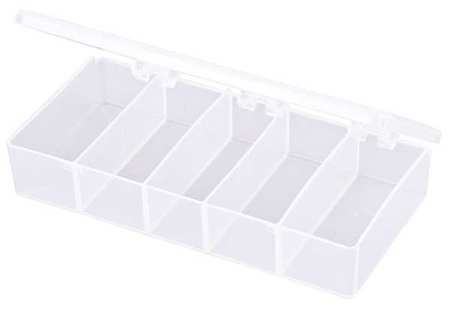 FLAMBEAU Compartment Box with 5 compartments, Plastic, 1 3/8 in H x 3-3/16 in W T215
