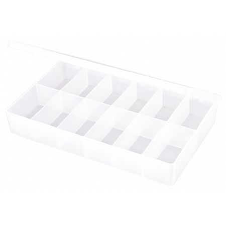 FLAMBEAU Compartment Box with 12 compartments, Plastic, 1 3/4 in H x 6-3/16 in W T602