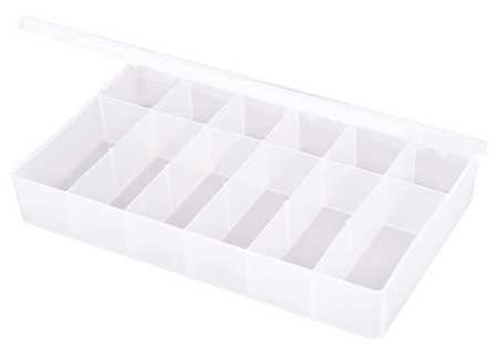 FLAMBEAU Compartment Box with 12 compartments, Plastic, 1 3/4 in H x 6-3/16 in W T612