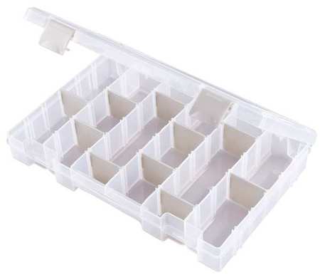 FLAMBEAU Adjustable Compartment Box with 4 to 24 compartments, Plastic, 1 3/4 in H x 6-5/8 in W T4007AT