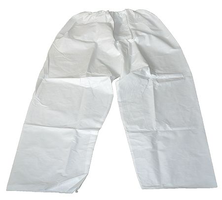 CONDOR Disposable Pants , S/M , White , Elastic Waist 30C559