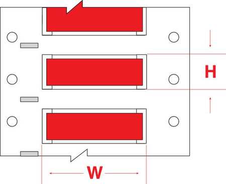 BRADY Write On Red Wire Marker Sleeves, PermaSleeve(R) Polyolefin, 3PS-375-2-RD-S 3PS-375-2-RD-S