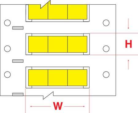 BRADY Write On Yellow Wire Marker Sleeves, PermaSleeve(R) Polyolefin, 2HX-1000-2-YL-3 2HX-1000-2-YL-3