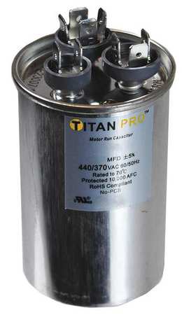 TITAN PRO Motor Dual Run Cap, 25/15 MFD, 370-440V TRCFD2515