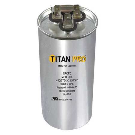 TITAN PRO Motor Dual Run Cap, 60/5 MFD, 370-440V TRCFD605