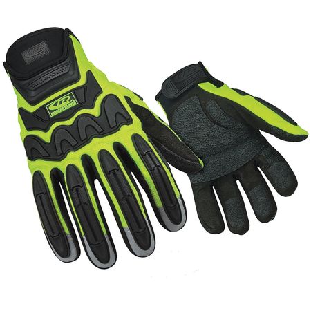 RINGERS GLOVES Glove, Rescue, Cut Resistant, M, Hi-Vis, Pr 347-09