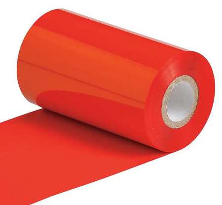 BRADY Thermal Transfer Printer Ribbon, 4-21/64" W, 984 ft. L, Red R4407-RD