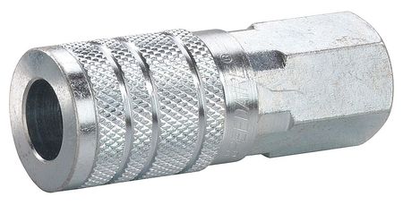 SPEEDAIRE Quick Connect Hose Coupling, 1/4 in Body Size, 3/8in Hose Fitting Size, Sleeve, Socket, 30E686 30E686