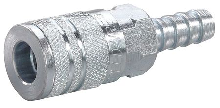 Speedaire Quick Connect Hose Coupling, 1/4 in Body Size, 3/8 in Hose Fitting Size, Sleeve, Socket, 30E698 30E698