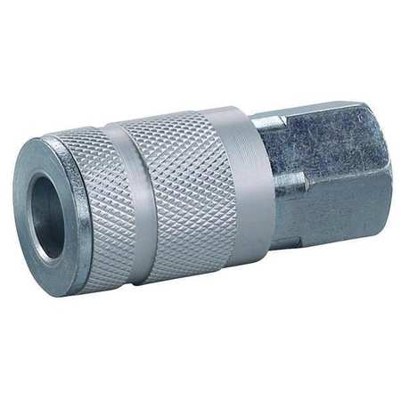 Speedaire Quick Connect Hose Coupling, 1/4 in Body Size, 1/4 in Hose Fitting Size, Sleeve, 30E653 30E653