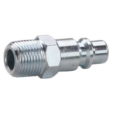 SPEEDAIRE Quick Connect Hose Coupling, 1/2 in Body Size, 1/2 in Hose Fitting Size, Plug, Male, 30E662 30E662