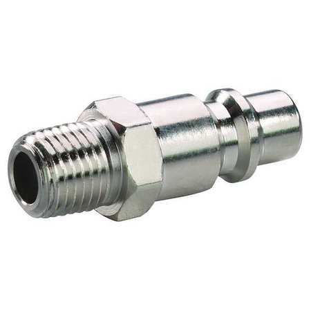 Speedaire Quick Connect Hose Coupling, 1/4 in Body Size, 1/4 in Hose Fitting Size, Plug, Male, 30E703 30E703