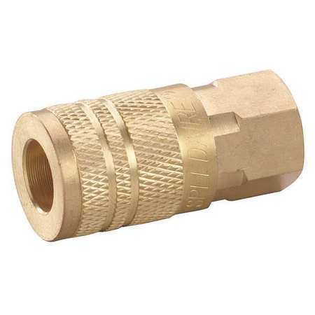 Speedaire Quick Connect Hose Coupling, 1/4 in Body Size, 1/4 in Hose Fitting Size, Sleeve, Socket, 30E709 30E709