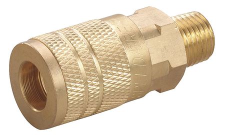 Speedaire Quick Connect Hose Coupling, 1/4 in Body Size, 1/4 in Hose Fitting Size, MNPT, 30E710 30E710