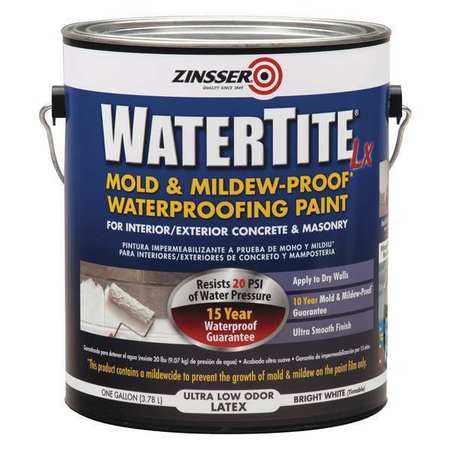 Zinsser 1 Gal. Mold and Mildew-Proof White Water Based Waterproofing Paint 270267