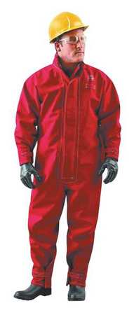 Ansell Chemical Resistant Coverall, Red, GORE(R) Membrane, M 66-667