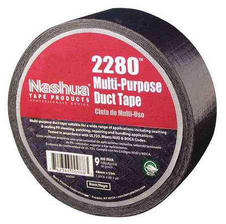 Nashua Duct Tape, 48mm x 55m, 9 mil, Black 2280
