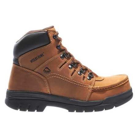 WOLVERINE Size 7 Men's 6 in Work Boot Steel 6-Inch Work Boot, Brown W04349