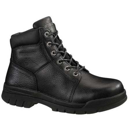 Wolverine Size 12 Men's 6 in Work Boot Steel Work Boot, Black W04714