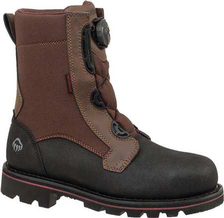 Wolverine Size 11-1/2 Men's 8 in Work Boot Steel Work Boot, Brown W10308