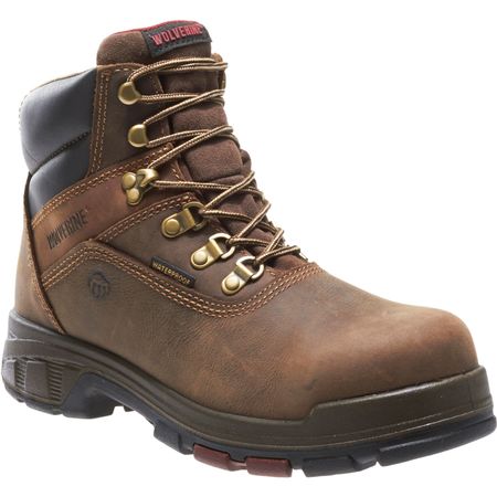 Wolverine Size 10-1/2 Men's 6 in Work Boot Composite Work Boot, Dark Brown W10314