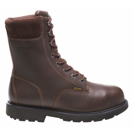 WOLVERINE Size 8 Men's 8 in Work Boot Steel 8-Inch Work Boot, Brown W04452