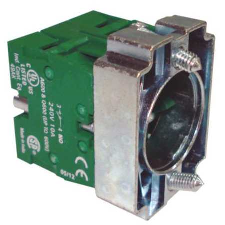 DAYTON Contact Block, Mounting Base, 22Mm, 2NO 30G082