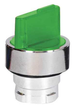 DAYTON Illum Selector Switch, 3 Pos, 22mm, Green 30G292