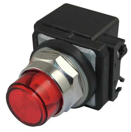 DAYTON Pilot Light, LED, 24V, 30mm, Chrome, RD 30G382