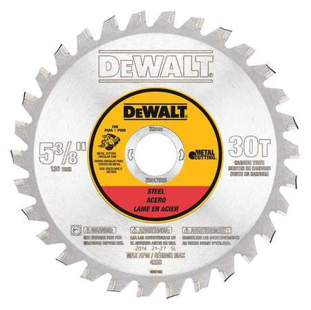 DEWALT 5-3/8" 30T Ferrous Metal Cutting 20mm Arbor DWA7538