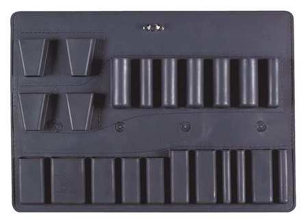 Platt Storage Case Set, 17-1/4x12-1/4x1/2, Black C PALLET