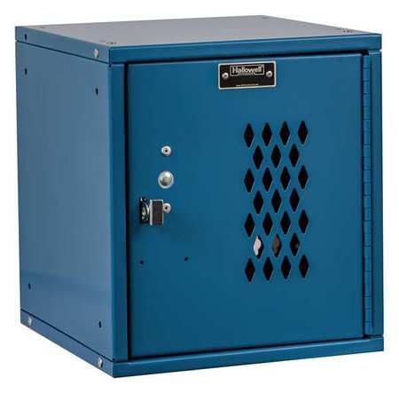 HALLOWELL Box Locker, 11 5/16 in W, 12 in D, 12 11/16 in H, (1) Tier, (1) Wide, Blue HC121212-1DP-MB