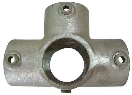 ZORO SELECT Structural Pipe Fitting, Three-Socket Cross, Cast Iron, 2 in Pipe Size, 50000 lb Tensile Strength 30LX44