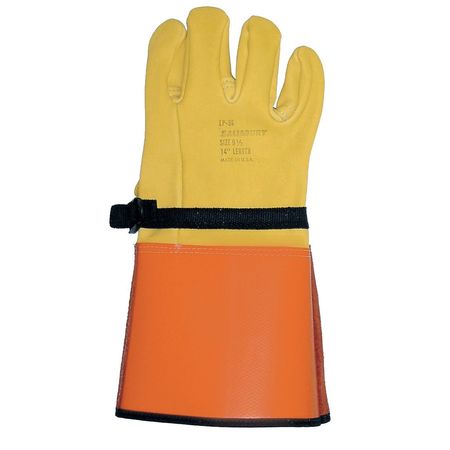 SALISBURY Elec Glove Protector, 10-1/2, Ylw/Orng, PR LP5S/10H