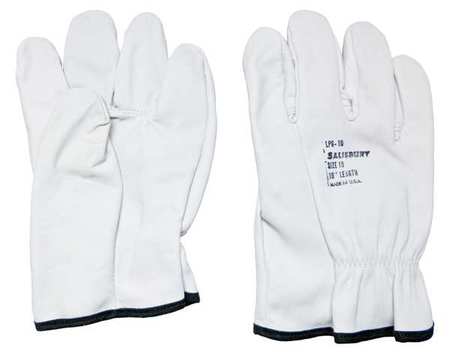 SALISBURY Elec. Glove Protector, 9-1/2, Cream, PR LPG10/9H