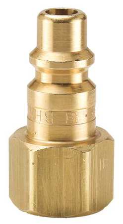PARKER Coupler Plug, Brass, FNPT, 1/4 In. Pipe BH3C