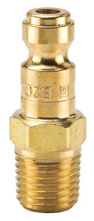 PARKER Coupler Plug, Brass, MNPT, 1/4 In. Pipe B2C