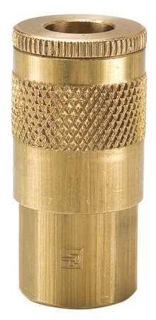 Parker Coupler Body, Brass, 1/2 In. Pipe, 110 cfm B17