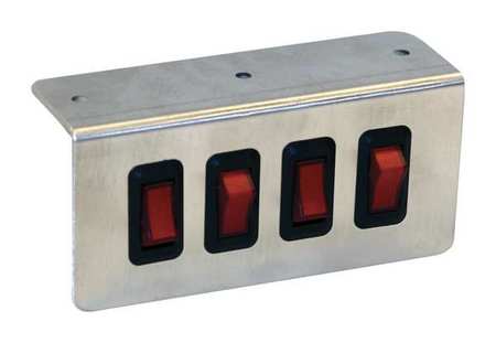 BUYERS PRODUCTS Switch Panel, Aluminum 6391004