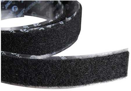 VELCRO BRAND Reclosable Fastener, Rubber Adhesive, 75 ft, 1 in Wd, Black 120158